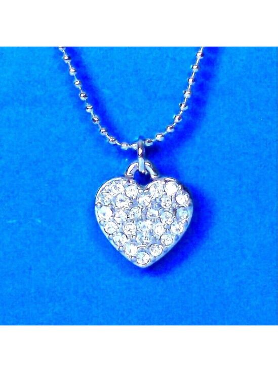 Lia Sophia Jewelry - Lia Sophia "LITTLE BIT HEART" Necklace, 16-19", Cut Crystals, NWOT